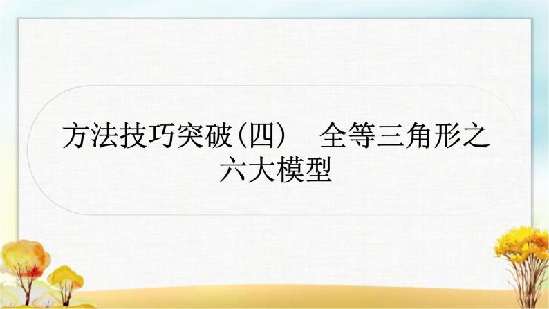 中考数学复习方法技巧突破(四)全等三角形之六大模型作业课件01