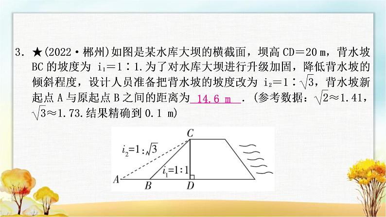 中考数学复习方法技巧突破(六)解直角三角形之四大模型作业课件04