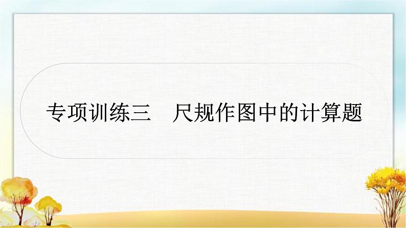 中考数学复习专项训练三尺规作图中的计算题作业课件01