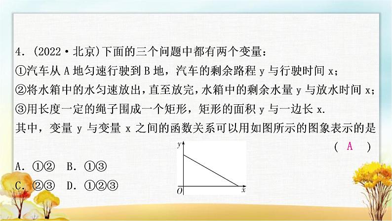 中考数学复习专项训练五函数图象的分析与判断作业课件05