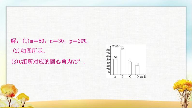 中考数学复习专项训练九统计与概率作业课件03