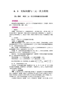 人教版七年级下册8.1 二元一次方程组第1课时综合训练题