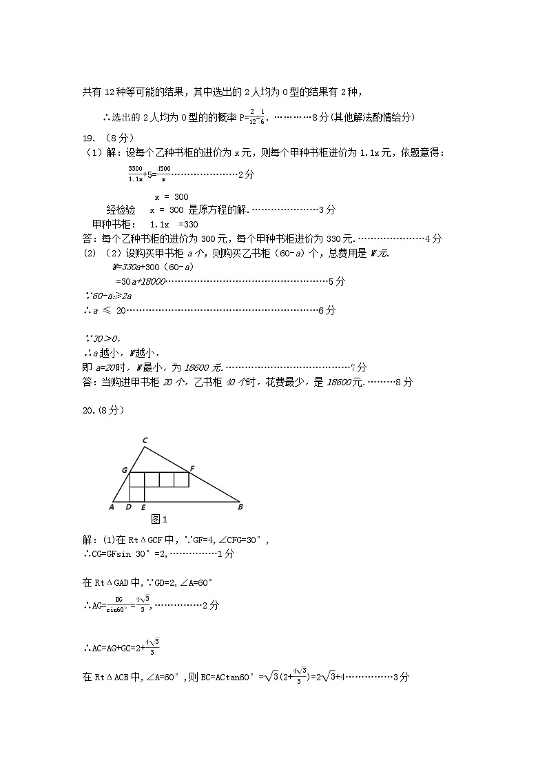 2023年广东省深圳市南山区九年级4月联考数学参考答案第2页