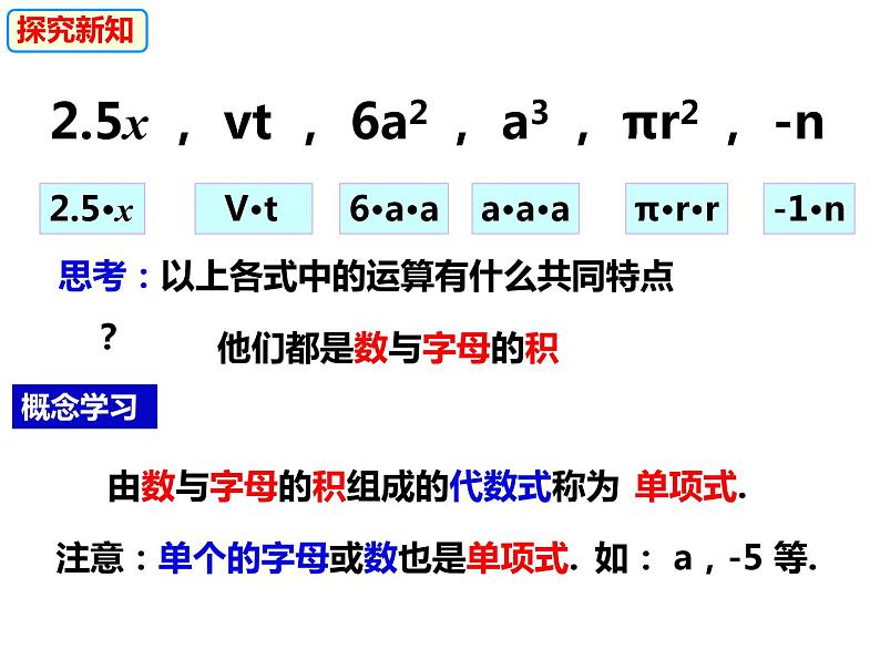 2.1.2.2单项式和多项式（课件）-2022-2023学年七年级数学上册同步精品课件（沪科版）05