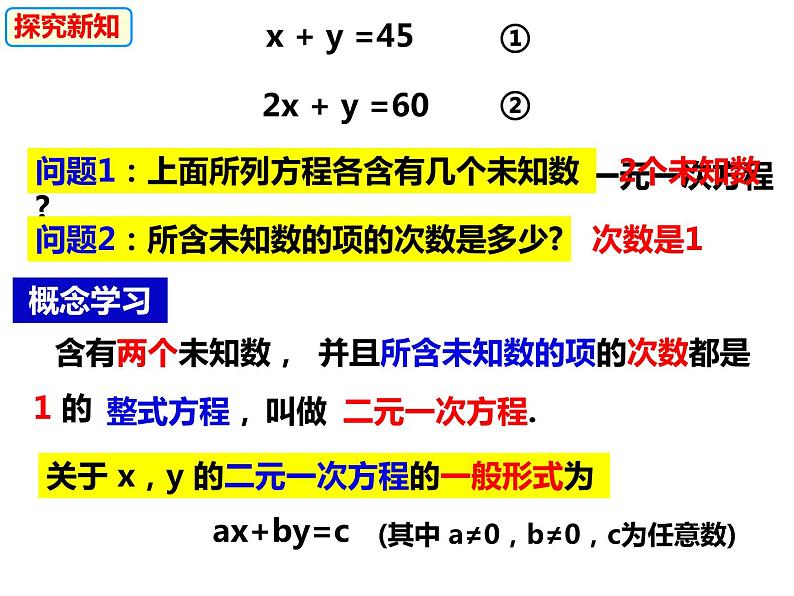 3.3.1.1二元一次方程与二元一次方程组-2022-2023学年七年级数学上册同步精品课件（沪科版）第6页