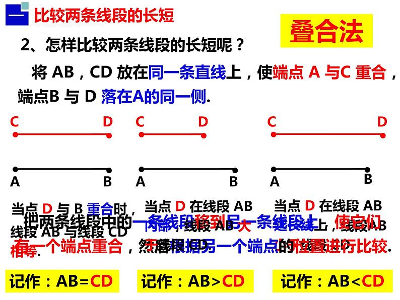 4.3.1线段的长短比较-2022-2023学年七年级数学上册同步精品课件（沪科版）04