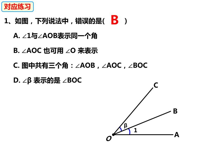 4.4.1角的概念及分类-2022-2023学年七年级数学上册同步精品课件（沪科版）05