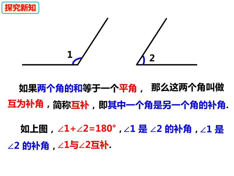4.5.2补(余)角-2022-2023学年七年级数学上册同步精品课件（沪科版）05