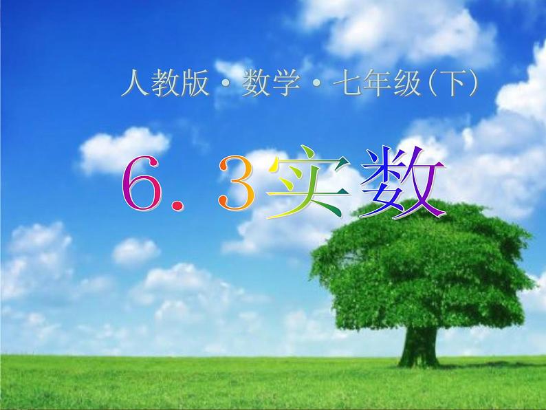 数学七年级下册6.3《实数》课件（人教新课标）练习题第1页