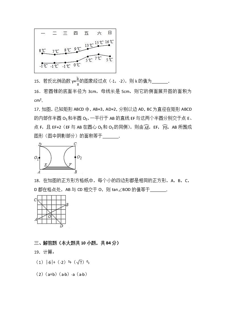 2017年无锡市中考数学试卷及答案解析第3页