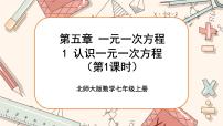 初中数学北师大版七年级上册5.1 认识一元一次方程评优课课件ppt