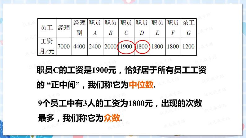 北师大版数学八年级上册 第六章 2 中位数与众数 PPT课件+教案04