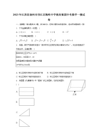 2023年江苏省扬州市邗江区梅岭中学教育集团中考数学一模试卷（含解析）