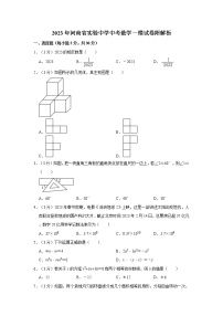 2023年河南省实验中学中考数学一模试卷附解析