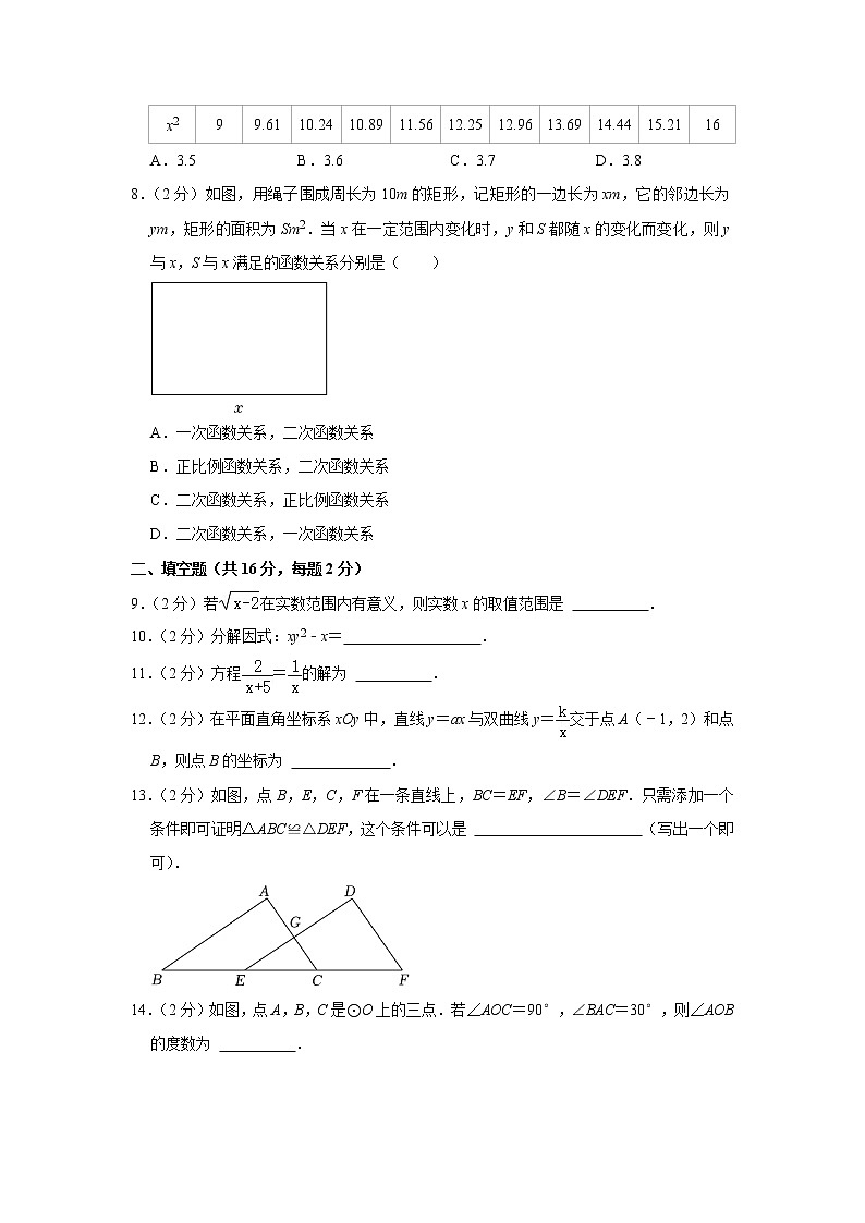 2023年北京市东城区广渠门中学中考数学一检试卷(含答案)02