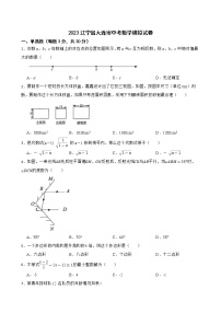 2023年辽宁省大连市中考数学模拟试卷(含答案)