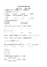 河北省邯郸市汉光中学2022-2023学年七年级下学期期中考试数学试卷(含答案)