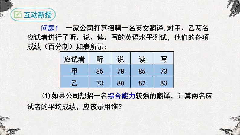 20.1.1平均数第1课时（课件）-【高效课堂】2022-2023学年八年级数学下册同步备课优选（人教版）04