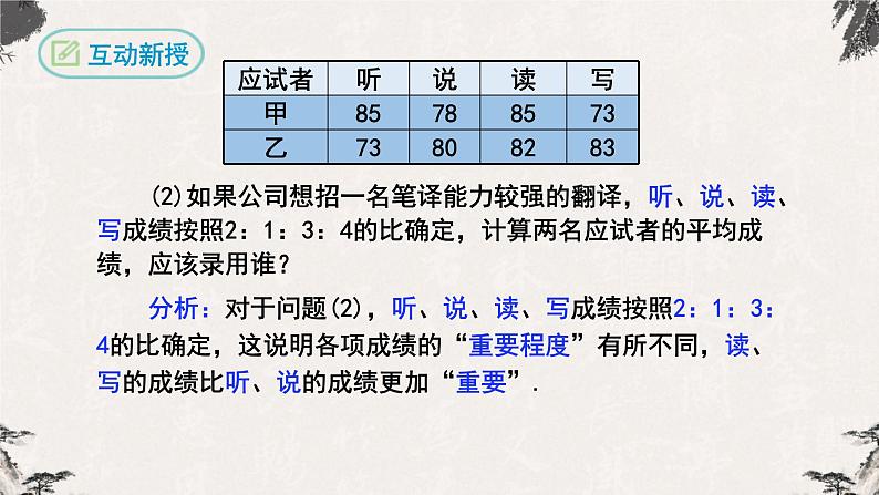 20.1.1平均数第1课时（课件）-【高效课堂】2022-2023学年八年级数学下册同步备课优选（人教版）06