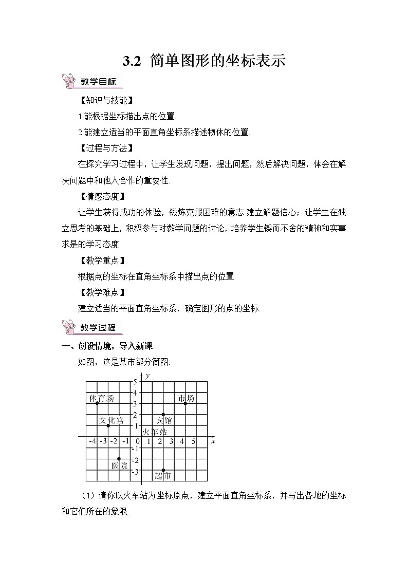 3.2 简单图形的坐标表示 湘教版数学八年级下册教案101