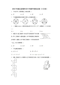 湖北省荆州市2023届九年级3月质检数学试卷(含解析)