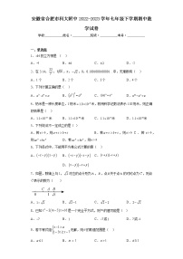 安徽省合肥市科大附中2022-2023学年七年级下学期期中数学试卷