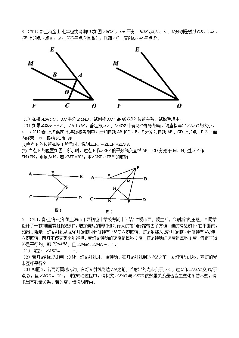 特训05 三角形的有关概念 压轴题（上海精选归纳）-2022-2023学年七年级数学下册期中期末挑战满分冲刺卷（沪教版，上海专用）02