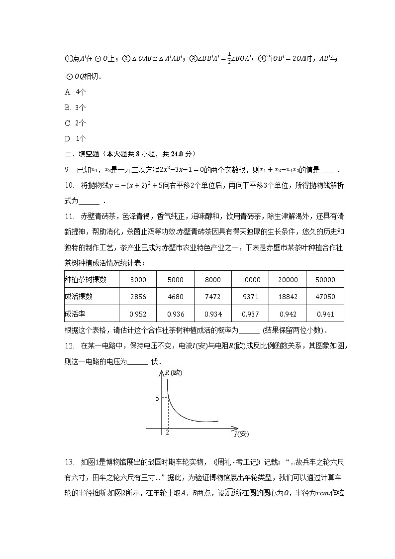 2022-2023学年湖北省咸宁市九年级（上）期末数学试卷（含解析）02