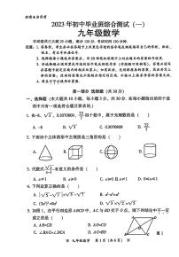 2023年广东省广州市从化区中考数学一模试卷