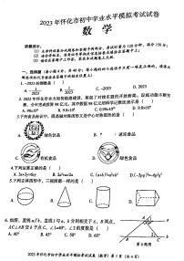 2023年湖南省怀化市中考一模数学试题