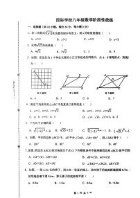 天津经济技术开发区国际学校2022-2023学年八年级下学期期中测试数学试题