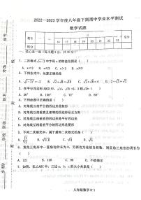 河南省信阳市淮滨县2022-2023学年八年级下学期期中测试数学试题