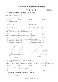 江苏省常州市金坛区2022-2023学年七年级下学期期中质量调研数学试卷