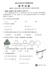 2023年安徽省安庆市中考九年级数学模拟卷