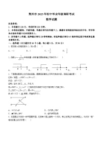 2023年湖北省荆州市中考模拟数学试卷(含答案)