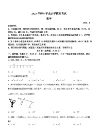 2023年山东省枣庄市滕州市中考二模数学试题(含答案)