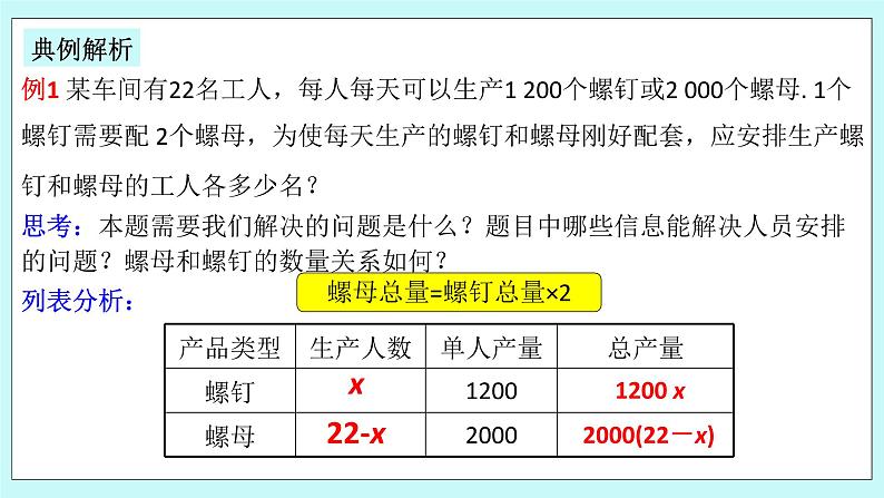 浙教版数学七上 5.4.5 一元一次方程的应用---配套问题 课件04