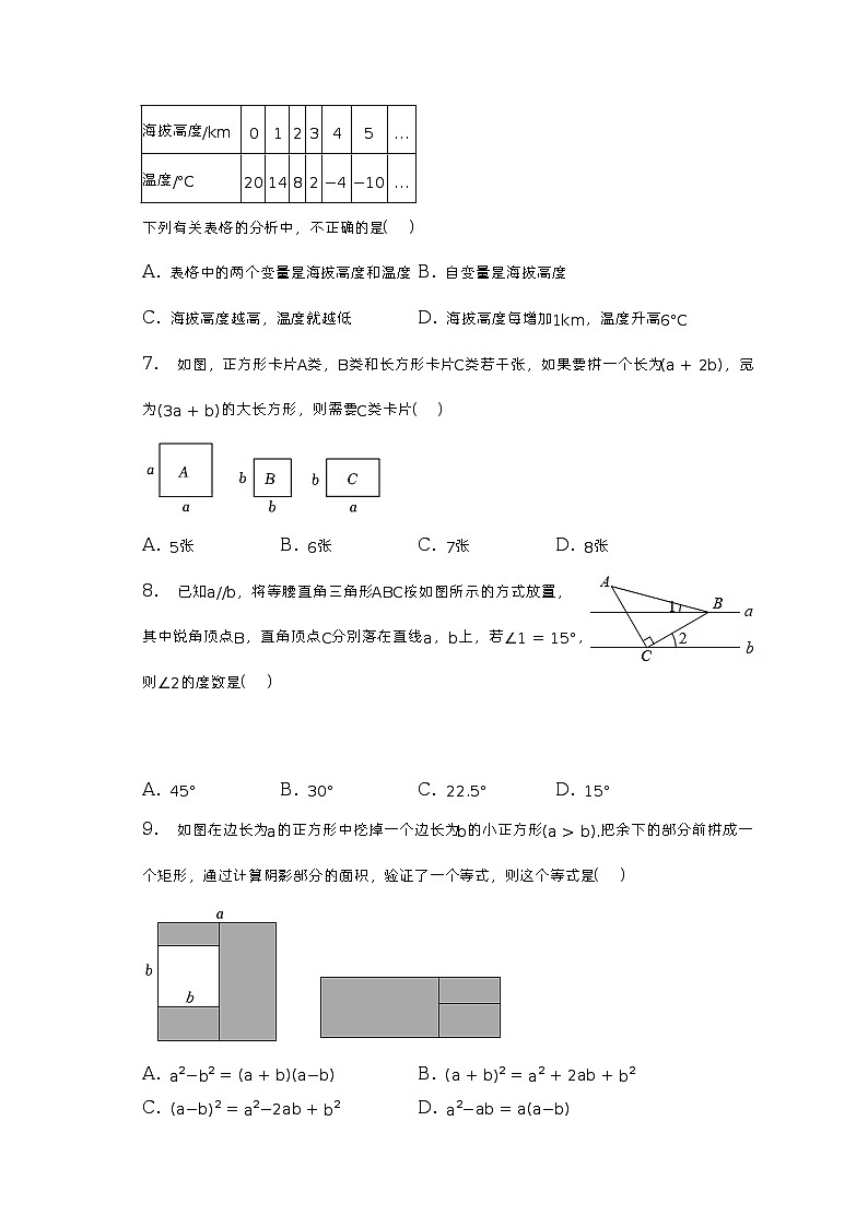 2022-2023学年福建省三明市大田县七年级（下）期中数学试卷（含解析）02