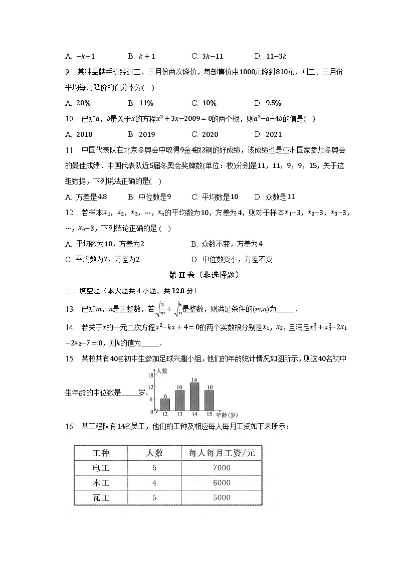 浙教版初中数学八年级下册期中测试卷（含答案解析）02