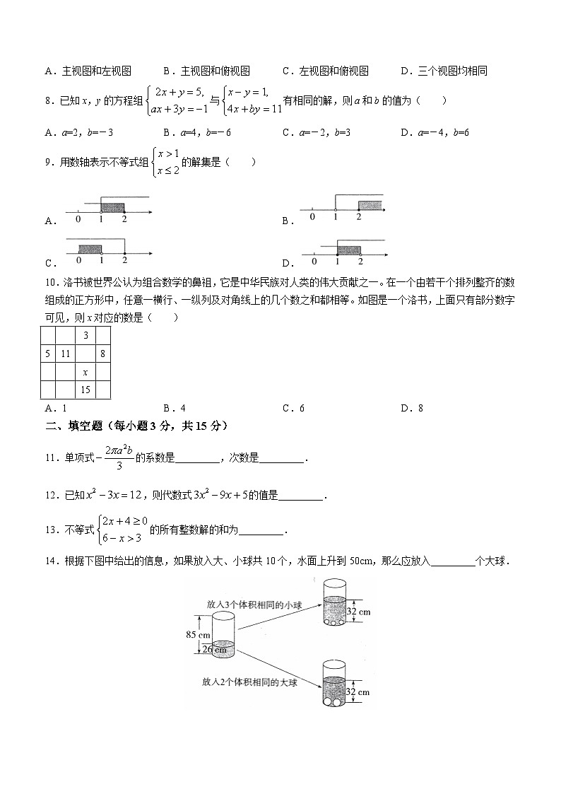 河南省洛阳市伊川县2022-2023学年七年级下学期期中数学试题(含答案)02