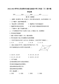 江苏省常州市新北区实验中学2022-2023学年八年级下学期期中数学试题(含答案)