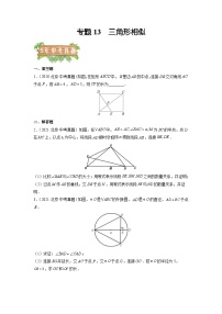 专题13 三角形相似——5年（2018~2022）中考1年模拟数学分项汇编（北京专用）