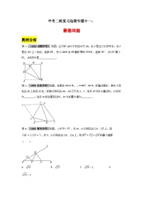 中考数学二轮复习选填专题复习专题十一：最值问题