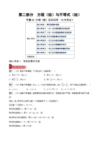 专题04 方程（组）及其应用（8大考点）-中考数学总复习真题探究与变式训练（全国通用）