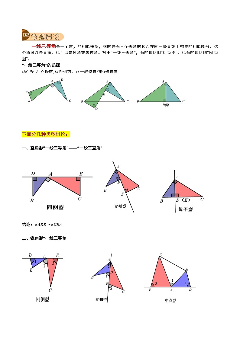 专题29 一线三等角模型（原卷版）第3页
