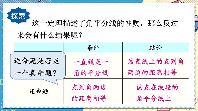 华师大版数学八年级上册 13.5.3.角平分线 PPT课件+教案08