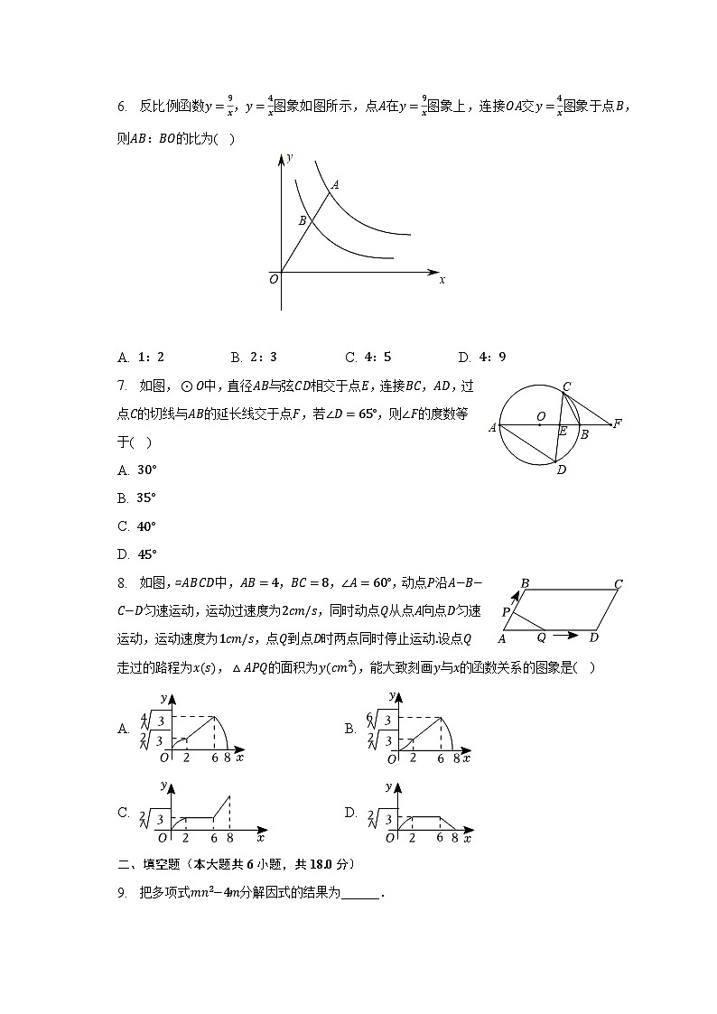 2023年山东省菏泽市巨野县中考数学一模试卷（含解析）02