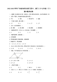 2022-2023学年广东省东莞市虎门四中、虎门三中七年级（下）期中数学试卷（含解析）