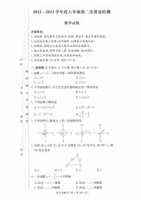 湖南省长沙市2022-2023-2 附中教育集团 初二期中第二个学期 数学试卷（含答案）