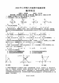 湖南省长沙市2022-2023-2 雅礼教育集团 初二期中 第二个学期数学试卷（含答案）